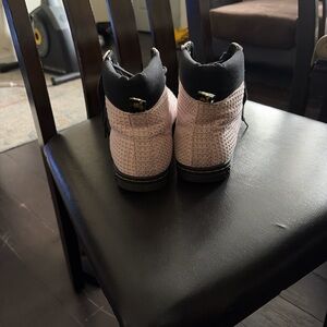 Dr. Martens Pink and Black Textured Boots
